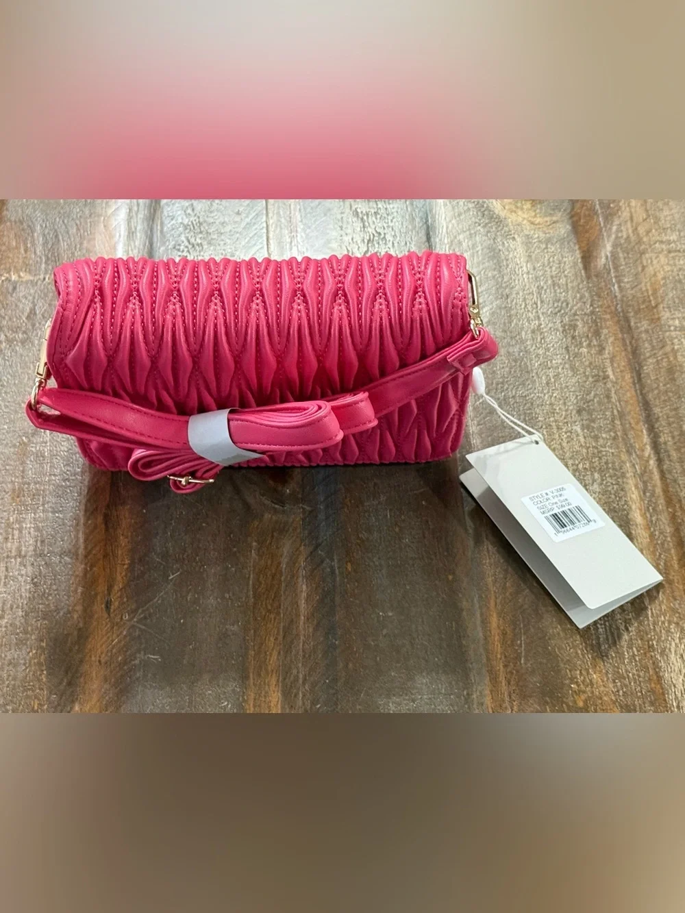 Valentino Orlandi Pink Quilted Crossbody Bag NWT